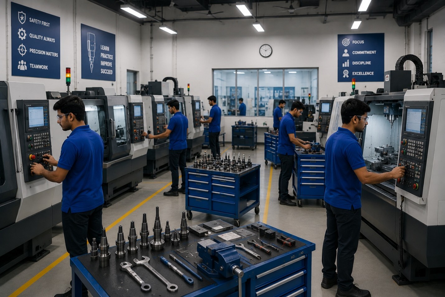 CNC training centre at SkillServe Academy Gurugram